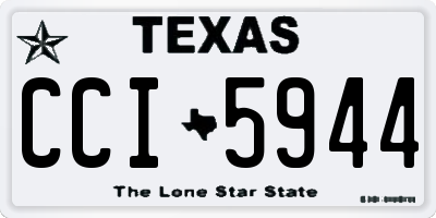 TX license plate CCI5944