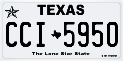 TX license plate CCI5950
