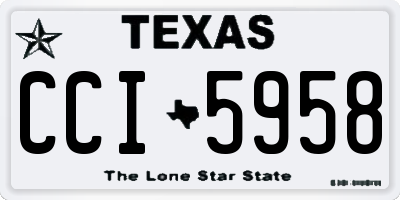 TX license plate CCI5958