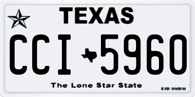 TX license plate CCI5960