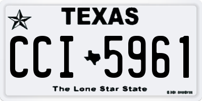 TX license plate CCI5961