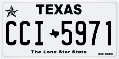 TX license plate CCI5971