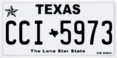 TX license plate CCI5973