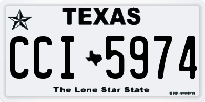 TX license plate CCI5974