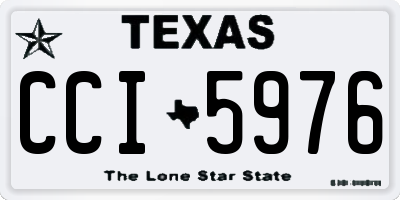 TX license plate CCI5976