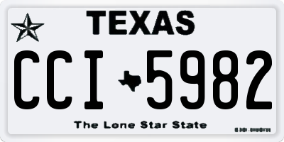 TX license plate CCI5982