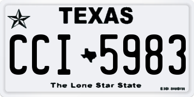 TX license plate CCI5983