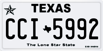 TX license plate CCI5992