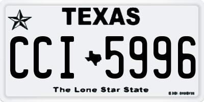TX license plate CCI5996