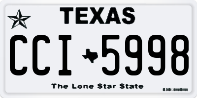 TX license plate CCI5998