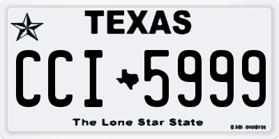 TX license plate CCI5999