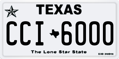 TX license plate CCI6000