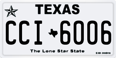 TX license plate CCI6006