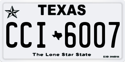 TX license plate CCI6007