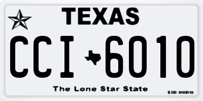 TX license plate CCI6010