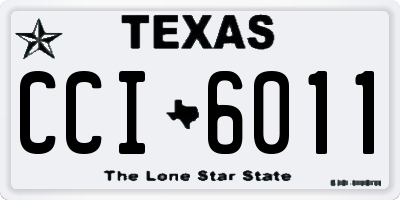 TX license plate CCI6011