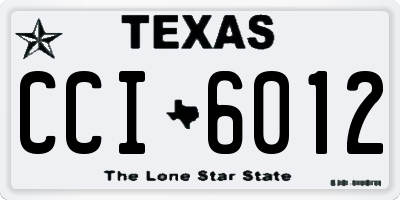 TX license plate CCI6012