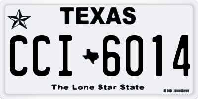 TX license plate CCI6014