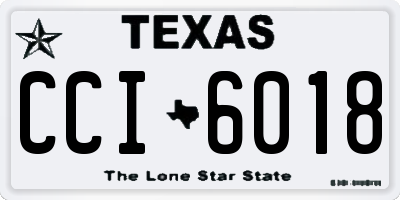 TX license plate CCI6018