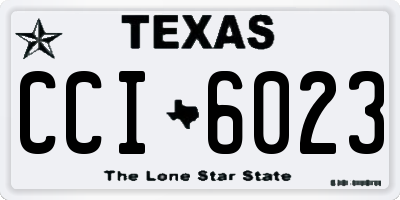 TX license plate CCI6023