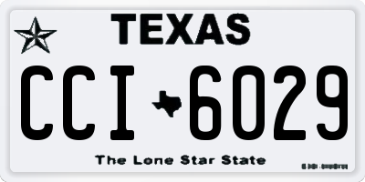 TX license plate CCI6029