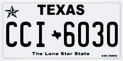 TX license plate CCI6030