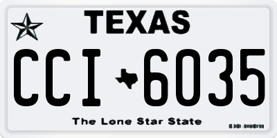 TX license plate CCI6035