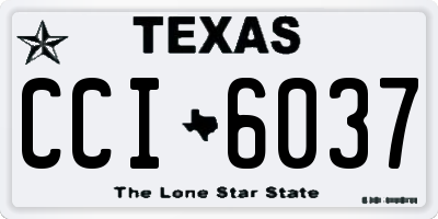 TX license plate CCI6037