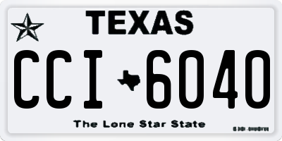 TX license plate CCI6040