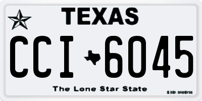 TX license plate CCI6045