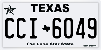 TX license plate CCI6049