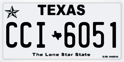TX license plate CCI6051