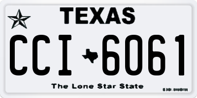 TX license plate CCI6061