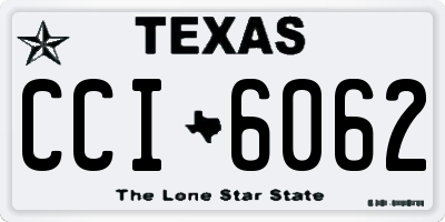 TX license plate CCI6062