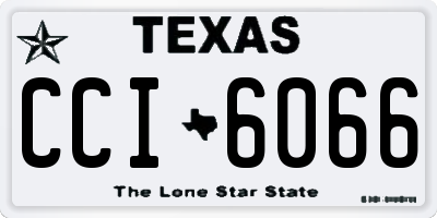 TX license plate CCI6066