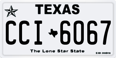 TX license plate CCI6067