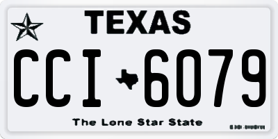 TX license plate CCI6079