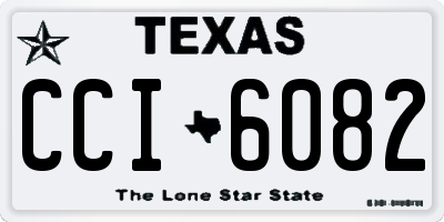 TX license plate CCI6082