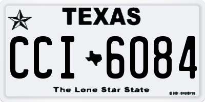 TX license plate CCI6084