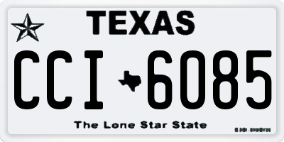 TX license plate CCI6085