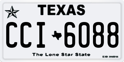 TX license plate CCI6088