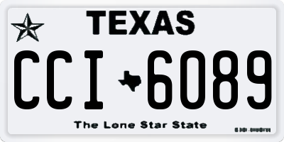 TX license plate CCI6089