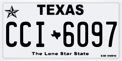 TX license plate CCI6097