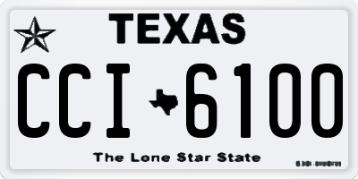 TX license plate CCI6100