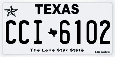 TX license plate CCI6102