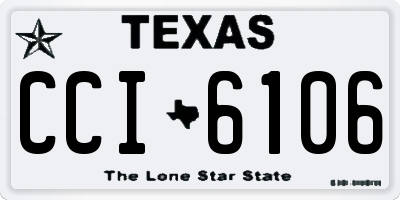 TX license plate CCI6106