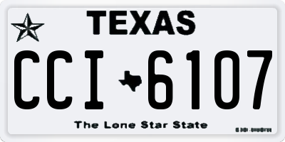 TX license plate CCI6107