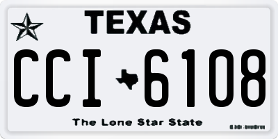 TX license plate CCI6108