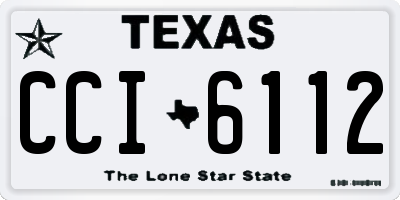 TX license plate CCI6112