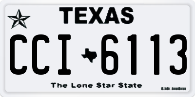 TX license plate CCI6113